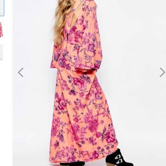 NWT Free People Melrose Floral Open Back Maxi - Picture 11 of 15